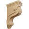 Ekena Millwork 3 7/8"W x 8"D x 13"H Boston Traditional Scroll Corbel, Cherry COR03X08X13TSCH - alternate 1